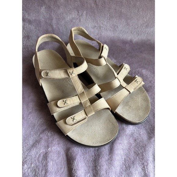 SAS Shoes - SAS Tripad Comfort Sandals Womens 10 M Beige Leather Multi Strap